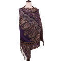 Damen Pashmina Winter Schal Mode Schal von Plain Flower Pattern